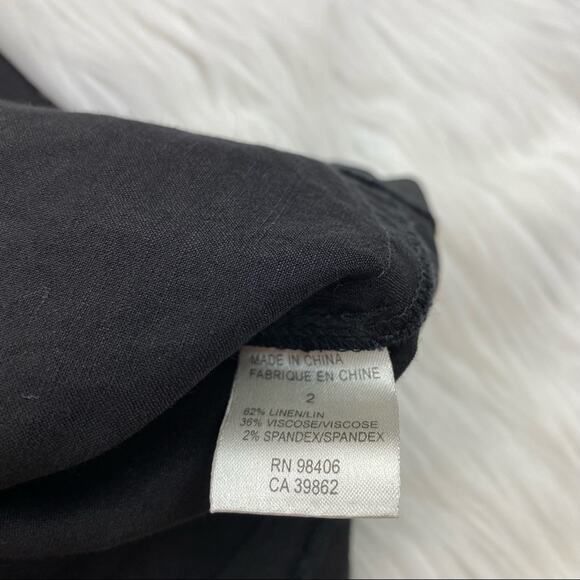 Theory Strapless Linen Sheath Dress Black Size 2 - Picture 6 of 6